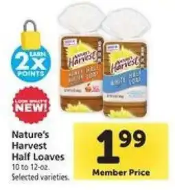 Safeway Nature's Harvest Half Loaves offer