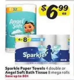 Winn Dixie Sparkle Paper Towels or Angel Soft Bath Tissue offer