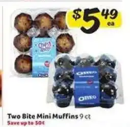 Winn Dixie Two Bite Mini Muffins offer