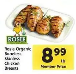 Safeway Rosie Organic Boneless Skinless Chicken Breasts offer