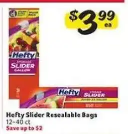Winn Dixie Hefty Slider Resealable Bags offer