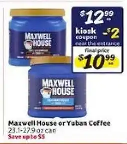 Winn Dixie Maxwell House or Yuban Coffee offer