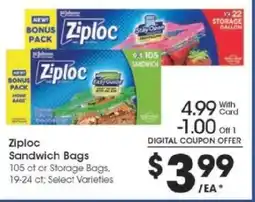 Kroger Ziploc Sandwich Bags offer