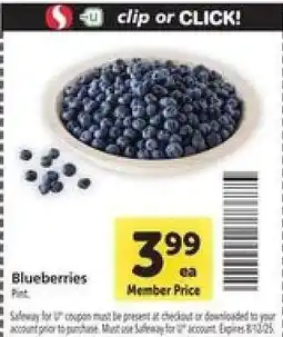 Safeway Blueberries offer