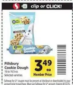 Safeway Pillsbury Cookie Dough offer