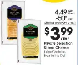 Kroger Private Selection Sliced Cheese offer