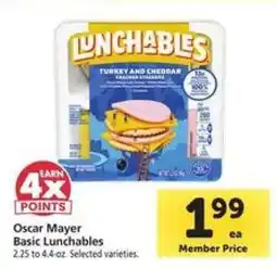 Safeway Oscar Mayer Basic Lunchables offer
