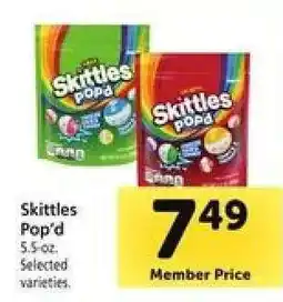 Safeway Skittles Pop'd offer