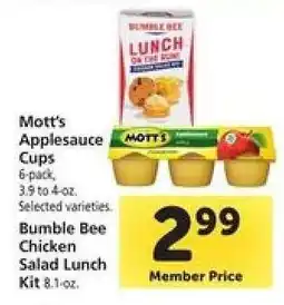 Safeway Bumble Bee Chicken Salad Lunch Kit offer