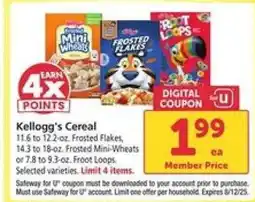 Safeway Kellogg's Cereal offer