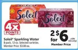 Safeway Soleil Sparkling Water offer