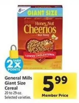 Safeway General Mills Giant Size Cereal offer