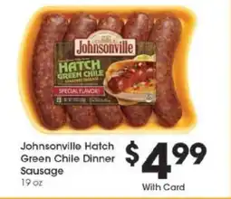 Kroger Johnsonville Hatch Green Chile Dinner Sausage offer