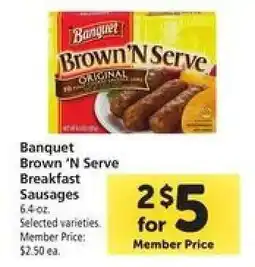 Safeway Banquet Brown 'N Serve Breakfast Sausages offer