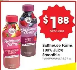 Kroger Bolthouse Farms 100% Juice Smoothie offer