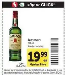 Safeway Jameson offer