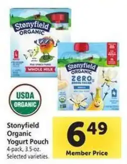 Safeway Stonyfield Organic Yogurt Pouch offer