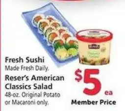 Safeway Reser's American Classics Salad offer