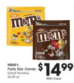 Kroger M&M's Party Size Candy offer