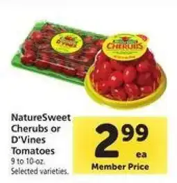 Safeway NatureSweet Cherubs or D'Vines Tomatoes offer