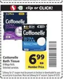 Safeway Cottonelle Bath Tissue offer