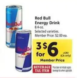 Safeway Red Bull Energy Drink offer