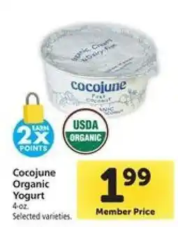 Safeway CoCoJune Organic Yogurt offer