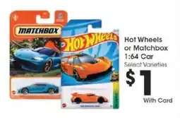 Kroger Hot Wheels or Matchbox 1:64 Car offer