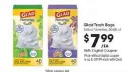 Kroger Glad Trash Bags offer