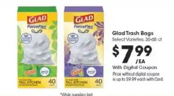 Kroger Glad Trash Bags offer