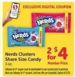 Safeway Nerds Clusters Share Size Candy offer