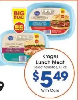 Kroger Kroger Lunch Meat offer