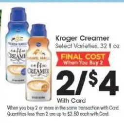 Kroger Kroger Creamer offer