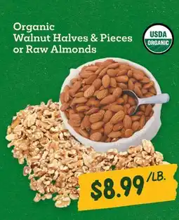Sprouts Farmers Market Organic Walnut Halves & Pieces or Raw Almonds offer