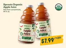 Sprouts Farmers Market Sprouts Organic Apple Juice offer