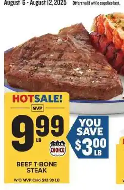 Food Lion Beef T-Bone Steak offer