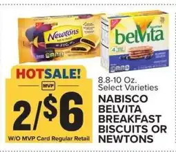 Food Lion Nabisco Belvita Breakfast Biscuits or Newtons offer
