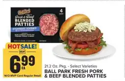 Food Lion BALL PARK FRESH PORK & BEEF BLENDED PATTIES offer