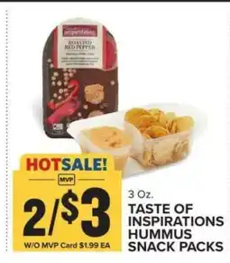 Food Lion Taste of Inspirations Hummus Snack Packs offer
