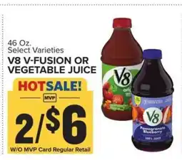 Food Lion V8 V-Fusion or Vegetable Juice offer
