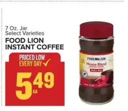 Food Lion FOOD LION INSTANT COFFEE offer