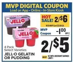 Food Lion Jell-O Gelatin or Pudding offer