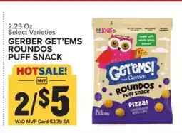Food Lion GERBER GET’EMS ROUNDOS PUFF SNACK offer