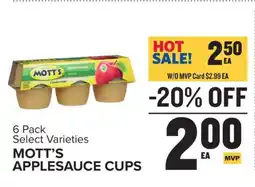 Food Lion Mott's Applesauce Cups offer