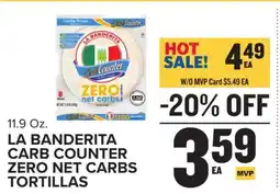 Food Lion LA BANDERITA CARB COUNTER ZERO NET CARBS TORTILLAS offer
