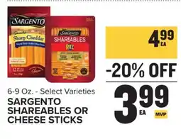 Food Lion SARGENTO SHAREABLES OR CHEESE STICKS offer