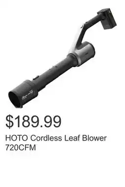 Costco HOTO Cordless Leaf Blower 720CFM offer