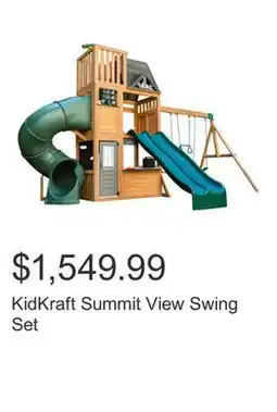 Costco KidKraft Summit View Swing Set offer