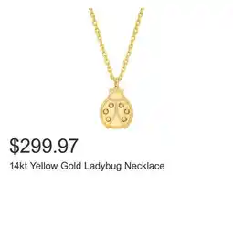 Costco 14kt Yellow Gold Ladybug Necklace offer