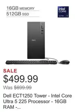 Costco Dell ECT1250 Tower - Intel Core Ultra 5 225 Processor - 16GB RAM - 512GB SSD - Windows 11 Home offer